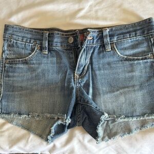 Old Navy Ultra Low Waist Cut-Off Jean Shorts Frayed Hem